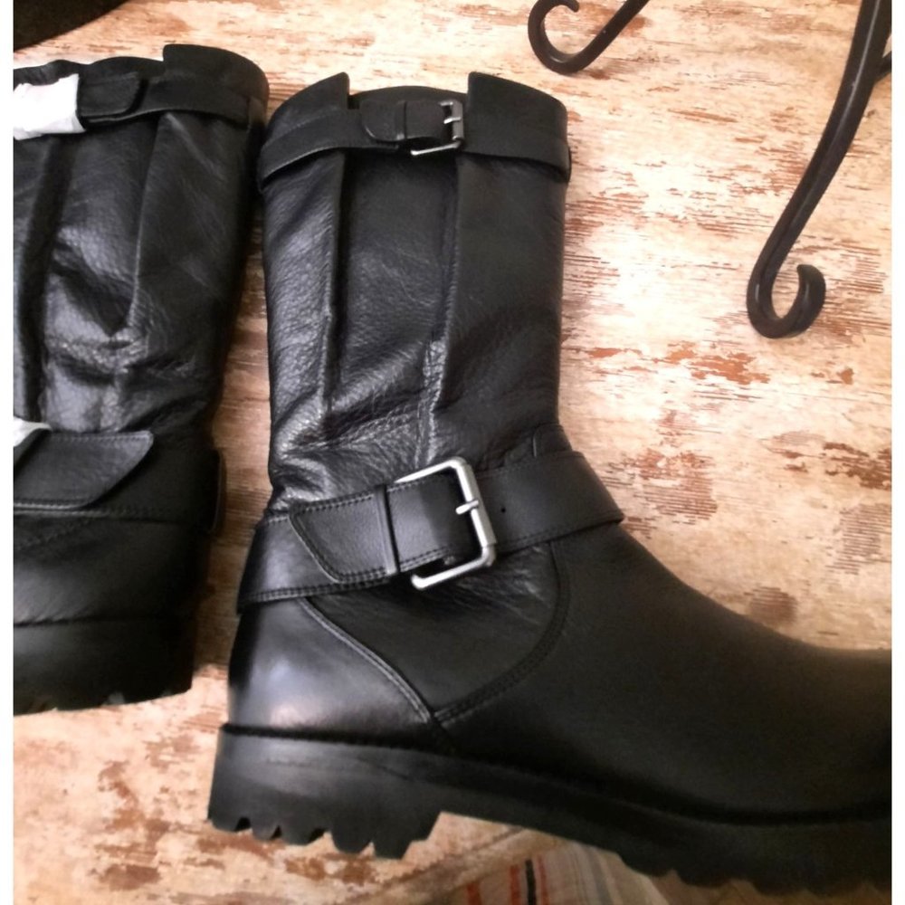 NEW Gentle Souls Buckled Up Black Boots 8.5 M